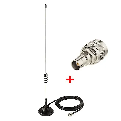 VHF UHF Home Mobile Radio Police Scanner Antenna Magnetic BNC &PL-259 For Uniden • $22.99