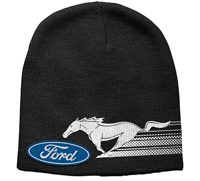 Ford Mustang KIDS Woven Patch With Printed Logo | Beanie | Warm Winter Hat   • $18.10