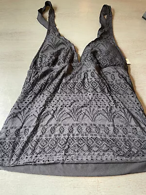 Black Lace Halter MOSSIMO Swimsuit Top Tankini Size XL • $4.93