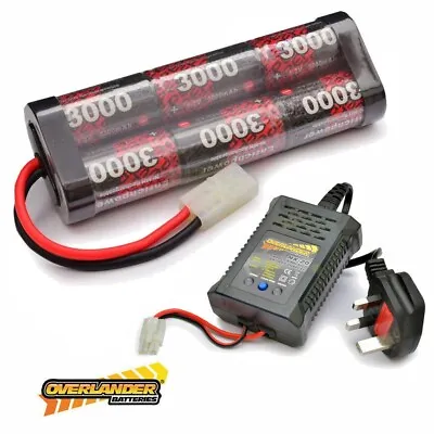 7.2v 3000mah Ni-MH Rechargeable Battery Pack And Fast Charger RC Car Tamiya • £41.99