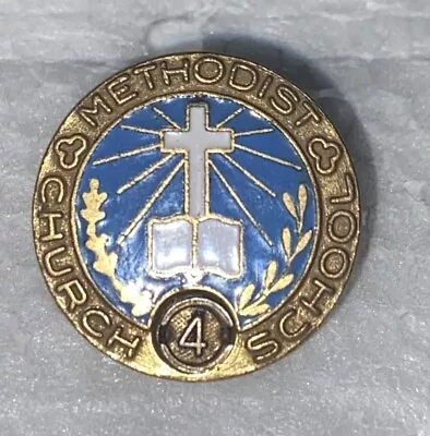 Vintage Methodist Church School 4 Year Pin Pat 1937 Mfg Concordia St Louis • $8