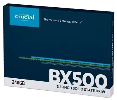 Crucial 240Gb 2.5 SATA SSD Drive HDD CT240BX500SSD1 BX500 240G*BRAND NEW IN BOX* • $53