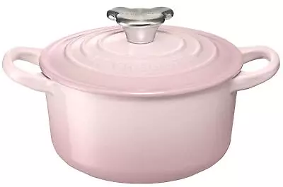 Le Creuset Baby Cocotte Rond Pot Bear Knob 14cm Shell Pink JAPAN Fast Shipping • £158.28