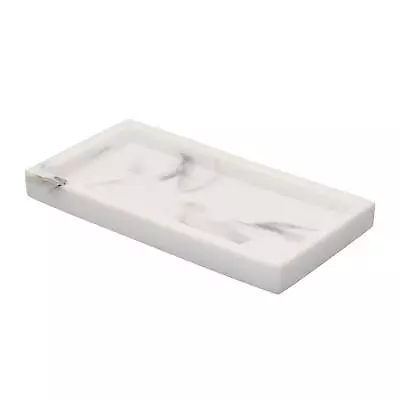 Resin Bathtub Tray Kitchen Dresser Rectangular For Soap Cosmetic Home Decor • £14.58