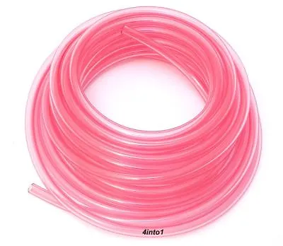 Helix Clear Pink / Red 1/4  (6mm) Polyurethane Fuel Line - 5' Feet • $24.95