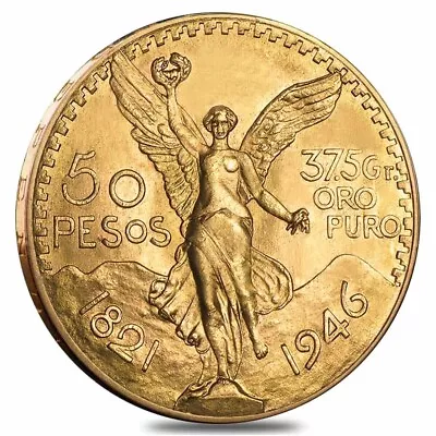 1946 Mexico 50 Pesos Gold Coin AU/BU • $3114.74