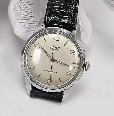 Vintage GRUEN Men's Manual Winding Watch 510Rss 17Jewels Swiss 1960s • $135