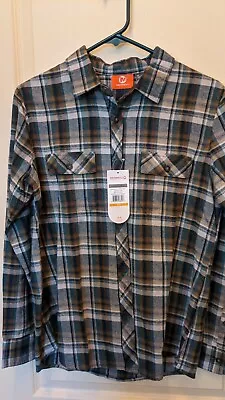 $19.99 • Buy Merrell Women's Vagabond Flannel Shirt Gr/Brown Plaid LS  Size S/P - NWT's