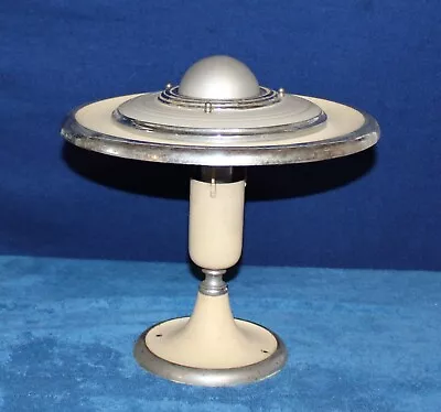 Vintage Atomic-age Silvray Lighting Flying Saucer Ceiling Lamp • $32