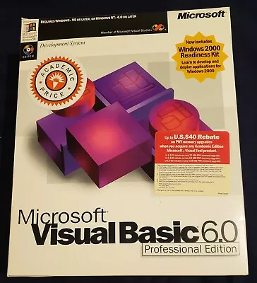 Microsoft Visual Basic 6.0 Professional Edition For Windows • $109.99