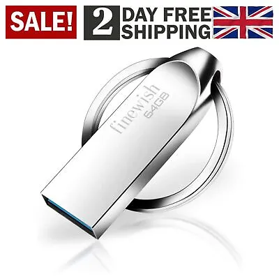 £9.96 • Buy USB Flash Drive 64 GB Metal Memory Stick USB 3.0 Pen Drive Portable W Key Ring
