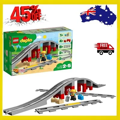 $48.36 • Buy LEGO DUPLO Town Train Bridge And Tracks (10872) Building Block Construction Toy
