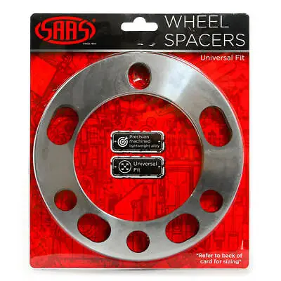 SAAS Wheel Spacer X 2 Universal 6 Stud 6mm WS6006 • $39.84