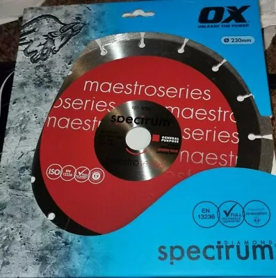 £17.98 • Buy Spectrum TC10 Diamond Blade 230 X 22mm