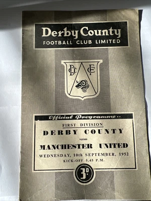 £9.99 • Buy Derby County V Man Utd 1952/53 VG