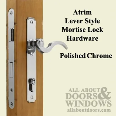 Atrium Mortise Lock With Thumb Turn Polished Chrome Atrium Door Lever • $136.50