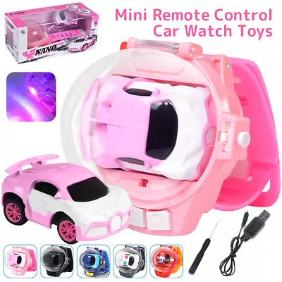 Remote Control Car 2.4GHz USB Rechargeable Watch RC Racing Car Mini Sdhpa • $20.29