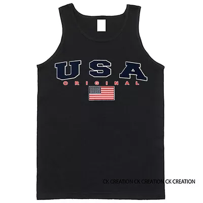 USA Original American Pride US Flag Patriotic Graphic Tank Top • $14.88