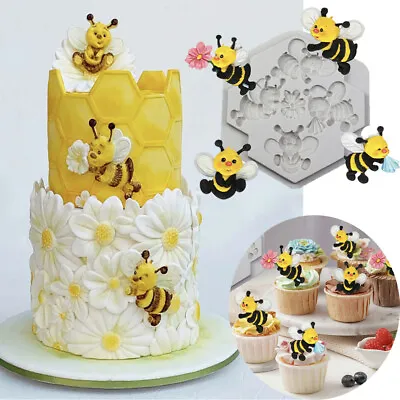 £4.59 • Buy Bee Silicone Fondant Cake Decorating Mould Chocolate Sugarcraft Topper Mold DIY