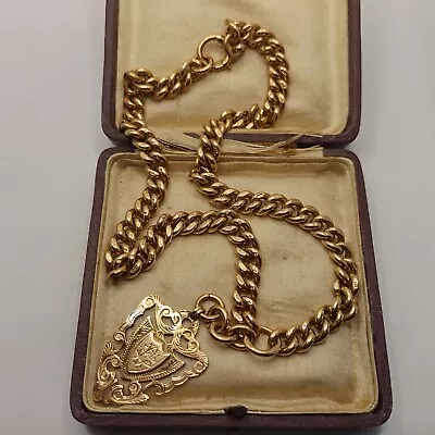 9ct Gold Albert Pocket Watch Chain 1939 Heavy  54.9 Gr • £2495