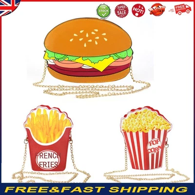 £8.39 • Buy Woman Hamburger Cupcake PU Chain Bag Popcorn Fries Crossbody Messenger Bags -
