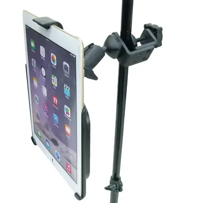 Extended Music/Mic Stand Clamp Mount Holder For IPad Pro 12.9  (2021) • £50.99