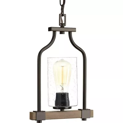 Progress Lighting Barnes Mill Collection 1-Light Antique Bronze Pendant • $99.99