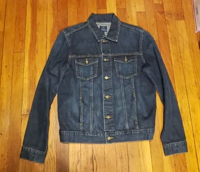 J Crew Denim Trucker Jacket Indigo Wash 100%Cotton Classic Men’s L • $23.98