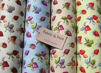 NEW Prestigious Bramble 100% Cotton Fabric Vintage Fruit Harvest • £0.99