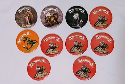 RARE Vintage Lot Of 10 Promotional World Of Krystonia Pin-Back Buttons • $6.99