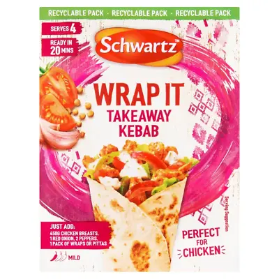 Schwartz Wrap It Takeaway Kebab Recipe Mix 30g - 4 Pack • £9.96