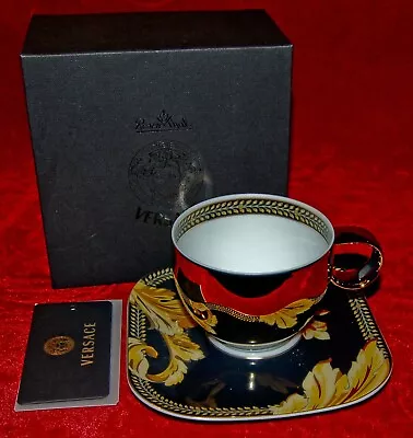 VERSACE By Rosenthal Vanity Cup-Saucer Pair MAGNIFICENT Set New In Box With COA! • $144.90