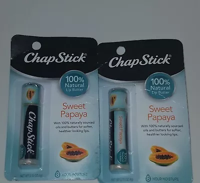 ChapStick 100% Natural Lip Butter Sweet Papaya (Lot Of 2) • $7.95