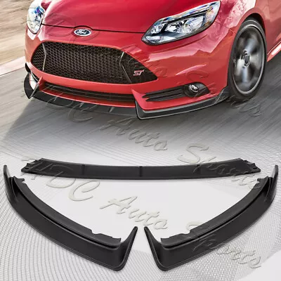 For 2012-2014 Ford Focus ST MK3 GT-Style Matt Black Front Bumper Spoiler Lip • $92.99