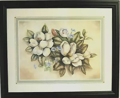 Magnolia Flower Picture Morning Glory Still Life Floral Framed Print 16x20 • $64.95