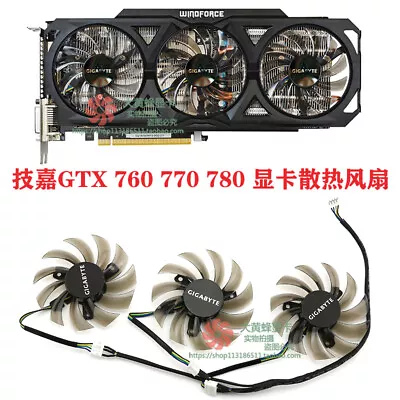 Gigabyte GTX760 770 780 Graphics Card Cooling Fan T128010SU /PLD08010S12HH • $37.75