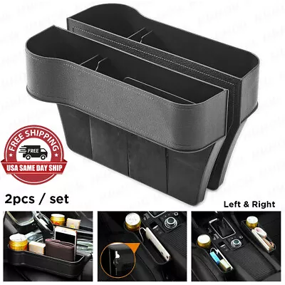 2x Car Van Seat Gap Catcher Filler Storage Box Pocket Organizer Holder Decorate • $14.49