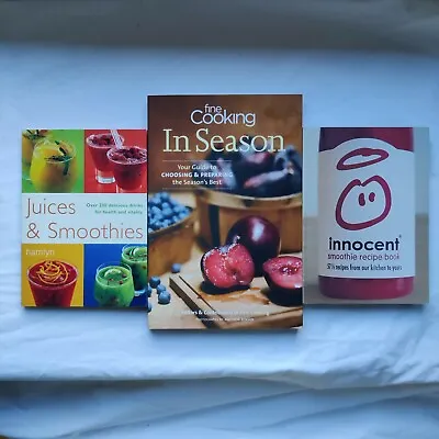 £7.99 • Buy Bundle Of 3 Cooking/Smoothie Books - Innocent Smoothie Recipe Book, Juices &...
