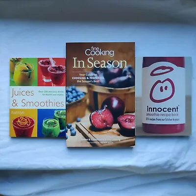 Bundle Of 3 Cooking/Smoothie Books - Innocent Smoothie Recipe Book Juices &... • £7.99