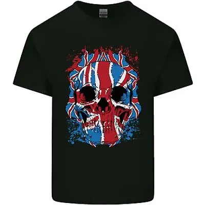 Union Jack Flag Skull Gym MMA Biker Kids T-Shirt Childrens • £8.49