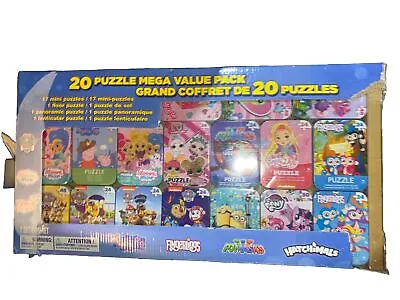 20 Puzzles Mega Value Pack Jojo Siwa PJMask My Little Pony Hatchimals Tins • $13.99