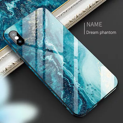 $16.49 • Buy Shockproof Marble Tempered Glass Case Cover For IPhone 12 11 Pro Max XS XR X 8 7