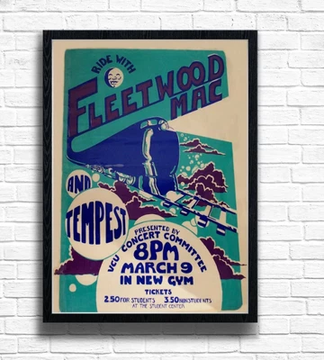 $24.99 • Buy Fleetwood Mac Concert Print Vintage Music Gig Great Home Decoration Wall Poster