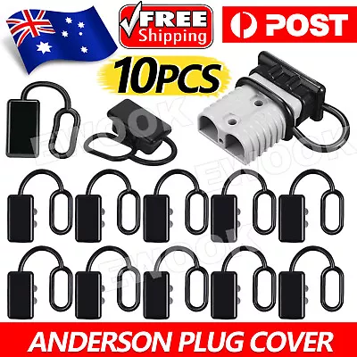 $8.85 • Buy 10x For Anderson Plug Cover Dust Cap Style Connectors 50AMP Battery Caravn Black