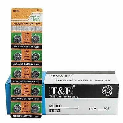 AG10LR1130W CX189389A 1.5v Button/Coin Batteries Pack 10 Alkaline Uk Seller  • £1.98