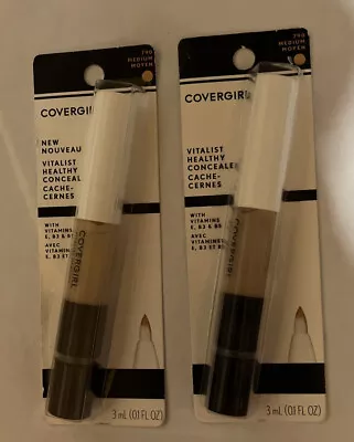 (2 Pack) COVERGIRL Vitalist Healthy Soft-Brush Concealer Pen #790 Medium Moyen • $10