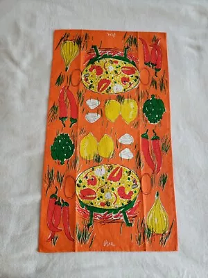 Unused Vtg Vera Linen Tea Towel Bouilliabase Seafood Chowder Stew Cooking • $32.99