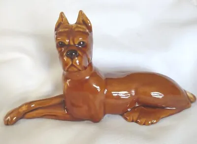 Vintage Haeger Boxer Dog Figurine 11.25  Long Exc Cond 1950's B17 • $45