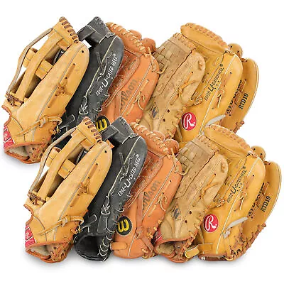 FC Goods Vintage Baseball Gloves Bulk Lot: - Pack Of 10 - Baseball Mitts • $144.99