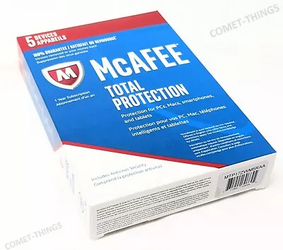 McAfee Total Protection 2022 5 Device 1 Year Antivirus Security • $18.99